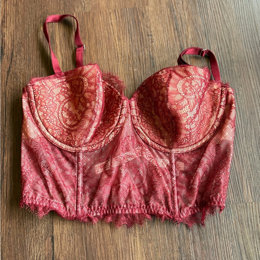 Victoria's Secret Red Lace Bustier